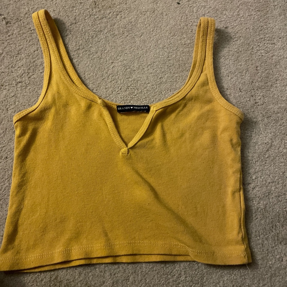 super cute brandy melville yellow tank